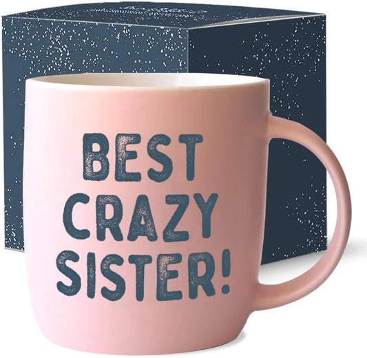 Triple  the Best Crazy Sister Ever Coffee Mug, Sisters Day Gift Ideas to My Worlds Greatest Sister for Birthday, Rakhi, Christmas Mugs, Valentines, Mothers Day, Funny Gifts by Brother